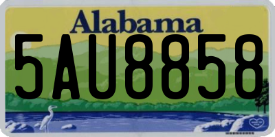 AL license plate 5AU8858