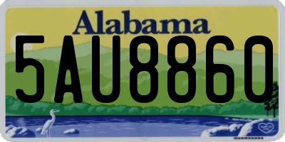 AL license plate 5AU8860