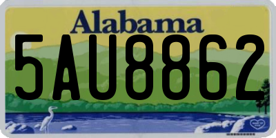AL license plate 5AU8862