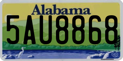AL license plate 5AU8868