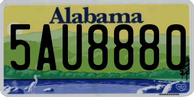 AL license plate 5AU8880