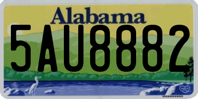AL license plate 5AU8882
