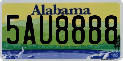 AL license plate 5AU8888