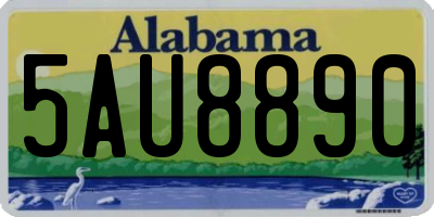 AL license plate 5AU8890