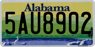 AL license plate 5AU8902