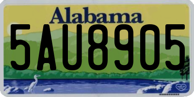 AL license plate 5AU8905