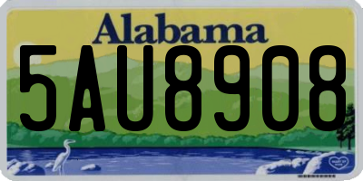 AL license plate 5AU8908