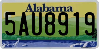 AL license plate 5AU8919