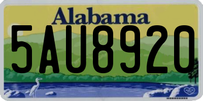 AL license plate 5AU8920