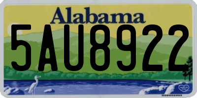 AL license plate 5AU8922