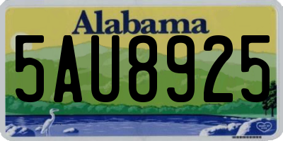 AL license plate 5AU8925