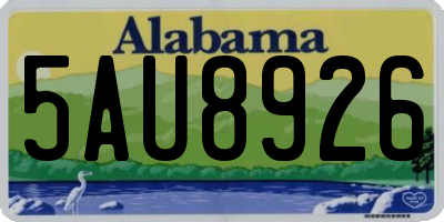 AL license plate 5AU8926