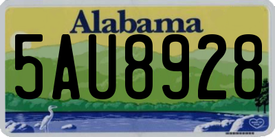 AL license plate 5AU8928