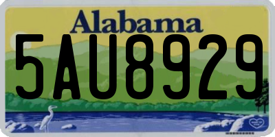 AL license plate 5AU8929