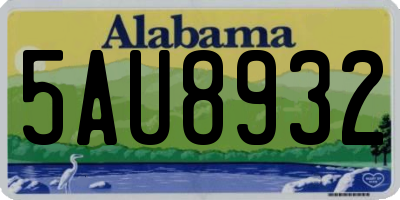 AL license plate 5AU8932