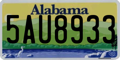 AL license plate 5AU8933