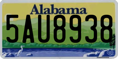 AL license plate 5AU8938