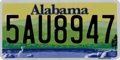 AL license plate 5AU8947