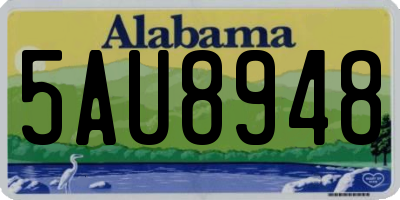 AL license plate 5AU8948