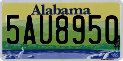AL license plate 5AU8950