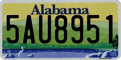AL license plate 5AU8951