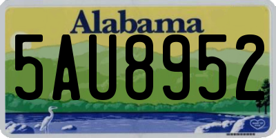 AL license plate 5AU8952