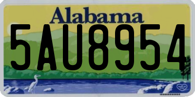 AL license plate 5AU8954