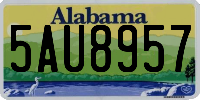 AL license plate 5AU8957