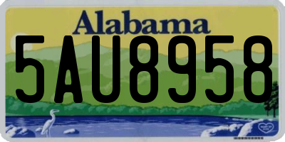 AL license plate 5AU8958