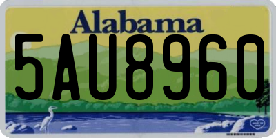 AL license plate 5AU8960