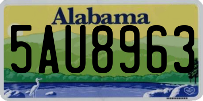 AL license plate 5AU8963