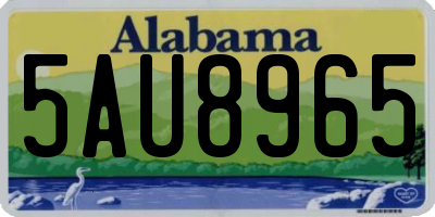 AL license plate 5AU8965