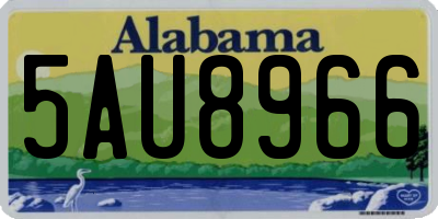 AL license plate 5AU8966