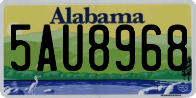 AL license plate 5AU8968