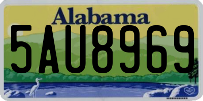 AL license plate 5AU8969