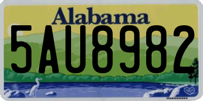 AL license plate 5AU8982