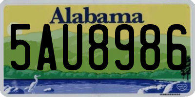 AL license plate 5AU8986