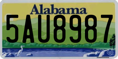 AL license plate 5AU8987