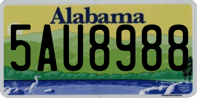 AL license plate 5AU8988