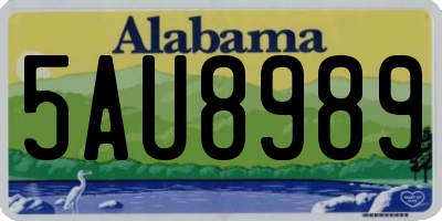 AL license plate 5AU8989