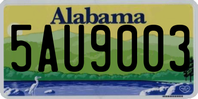 AL license plate 5AU9003