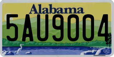 AL license plate 5AU9004