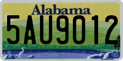 AL license plate 5AU9012