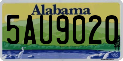AL license plate 5AU9020