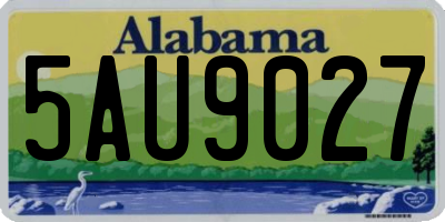 AL license plate 5AU9027