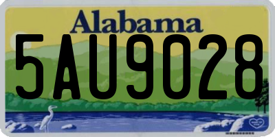 AL license plate 5AU9028