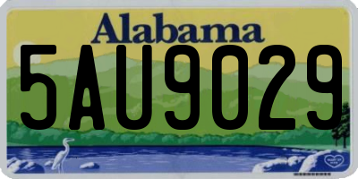 AL license plate 5AU9029