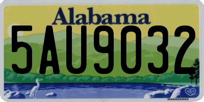 AL license plate 5AU9032
