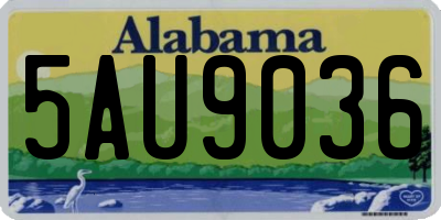 AL license plate 5AU9036
