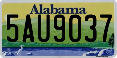 AL license plate 5AU9037